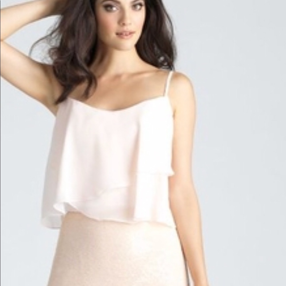 Baby pink chiffon top
